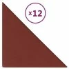 VidaXL Panneaux muraux 12pcs Rouge bordeaux 30x30cm Similicuir 1,08 m² -Matériaux de construction Soldes image 2 343944
