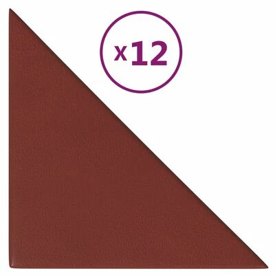 VidaXL Panneaux muraux 12pcs Rouge bordeaux 30x30cm Similicuir 1,08 m² 3 VidaXL Panneaux muraux 12pcs Rouge bordeaux 30x30cm Similicuir 1,08 m²