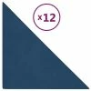 VidaXL Panneaux muraux 12 pcs Bleu 30x30 cm Velours 1,08 m² 2 VidaXL Panneaux muraux 12 pcs Bleu 30x30 cm Velours 1,08 m² -Matériaux de construction Soldes image 2 343946