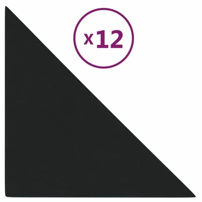 VidaXL Panneaux muraux 12 pcs Noir 30x30 cm Velours 1,08 m² 3 VidaXL Panneaux muraux 12 pcs Noir 30x30 cm Velours 1,08 m²