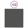 VidaXL Panneaux muraux 12 pcs Gris foncé 30x30 cm Tissu 1,08 m² -Matériaux de construction Soldes image 2 343958