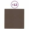 VidaXL Panneaux muraux 12 pcs Marron 30x30 cm Tissu 1,08 m² -Matériaux de construction Soldes image 2 343959