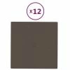 VidaXL Panneaux muraux 12 pcs Taupe 30x30 cm Tissu 1,08 m²