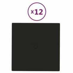 VidaXL Panneaux muraux 12 pcs Noir 30x30 cm Tissu 1,08 m²
