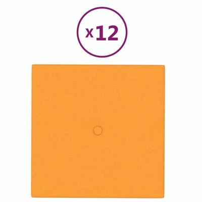VidaXL Panneaux muraux 12 pcs Jaune foncé 30x30 cm Tissu 1,08 m² 3 VidaXL Panneaux muraux 12 pcs Jaune foncé 30x30 cm Tissu 1,08 m²