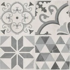 Grosfillex Carreau de revêtement mural 9 pcs 15,4x120 cm Gris Andalou