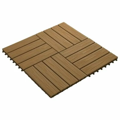 VidaXL Carreau de terrasse en relief 11 pcs WPC 30 x 30 cm 1 m² 4 VidaXL Carreau de terrasse en relief 11 pcs WPC 30 x 30 cm 1 m² – Image 2