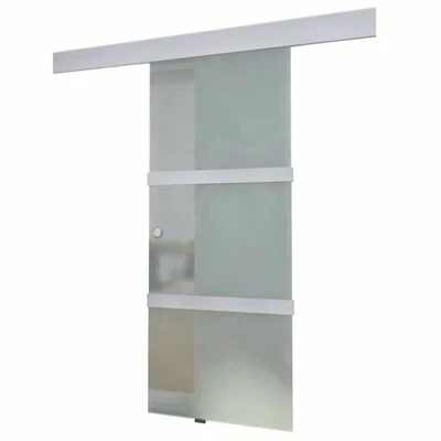 VidaXL Porte coulissante Verre et aluminium 178 cm Argenté 3 VidaXL Porte coulissante Verre et aluminium 178 cm Argenté