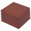 VidaXL Carreaux de protection antichoc 6pcs Caoutchouc 50x50x3cm Rouge -Matériaux de construction Soldes image 2 91786