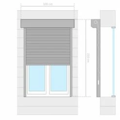 VidaXL Volet roulant Aluminium 100 x 210 cm Anthracite -Matériaux de construction Soldes image 3 144981