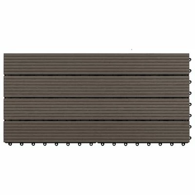VidaXL Carreaux de terrasse 6 pcs WPC 60x30 cm 1,08 m² Marron foncé 5 VidaXL Carreaux de terrasse 6 pcs WPC 60x30 cm 1,08 m² Marron foncé – Image 3
