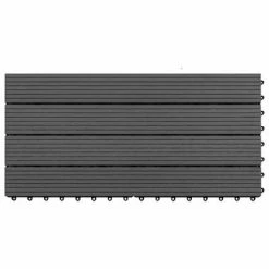 VidaXL Carreaux de terrasse 6 pcs WPC 60x30 cm 1,08 m² Noir 10 VidaXL Carreaux de terrasse 6 pcs WPC 60x30 cm 1,08 m² Noir -Matériaux de construction Soldes image 3 149029