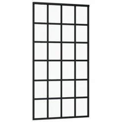 VidaXL Porte coulissante Verre ESG et aluminium 102x205 cm Noir 9 VidaXL Porte coulissante Verre ESG et aluminium 102x205 cm Noir -Matériaux de construction Soldes image 3 151022