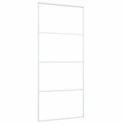 VidaXL Porte coulissante Verre ESG dépoli et aluminium 90x205 cm Blanc 9 VidaXL Porte coulissante Verre ESG dépoli et aluminium 90x205 cm Blanc -Matériaux de construction Soldes image 3 151661