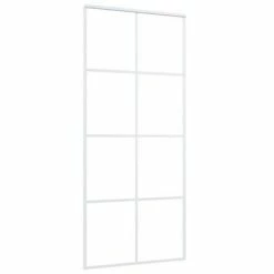 VidaXL Porte coulissante Verre ESG dépoli et aluminium 90x205 cm Blanc 9 VidaXL Porte coulissante Verre ESG dépoli et aluminium 90x205 cm Blanc -Matériaux de construction Soldes image 3 151673