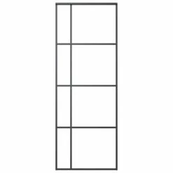 VidaXL Porte coulissante Verre ESG et aluminium 76x205 cm Noir -Matériaux de construction Soldes image 3 151678