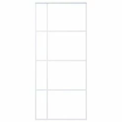 VidaXL Porte coulissante Verre ESG et aluminium 90x205 cm Blanc -Matériaux de construction Soldes image 3 151684