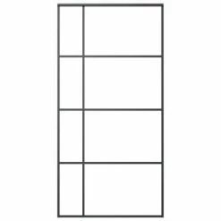 VidaXL Porte coulissante Verre ESG dépoli aluminium 102,5x205 cm Noir -Matériaux de construction Soldes image 3 151687