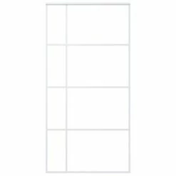 VidaXL Porte coulissante Verre ESG et aluminium 102,5x205 cm Blanc -Matériaux de construction Soldes image 3 151688
