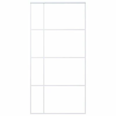 VidaXL Porte coulissante Verre ESG dépoli aluminium 102,5x205 cm Blanc 5 VidaXL Porte coulissante Verre ESG dépoli aluminium 102,5x205 cm Blanc – Image 3