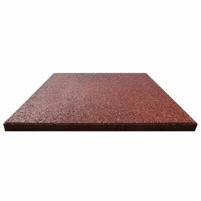 VidaXL Carreaux de protection antichoc 12pc Caoutchouc 50x50x3cm Rouge 5 VidaXL Carreaux de protection antichoc 12pc Caoutchouc 50x50x3cm Rouge – Image 3