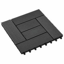 VidaXL Carreaux de terrasse 22 pcs 30 x 30 cm 2 m² WPC Noir 10 VidaXL Carreaux de terrasse 22 pcs 30 x 30 cm 2 m² WPC Noir -Matériaux de construction Soldes image 3 277803