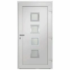 VidaXL Porte d'entrée Blanc 108x200 cm -Matériaux de construction Soldes image 3 279185