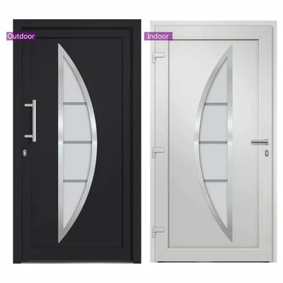 VidaXL Porte d'entrée Anthracite 88x200 cm 5 VidaXL Porte d'entrée Anthracite 88x200 cm – Image 3