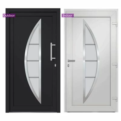 VidaXL Porte d'entrée Anthracite 88x200 cm 5 VidaXL Porte d'entrée Anthracite 88x200 cm – Image 3