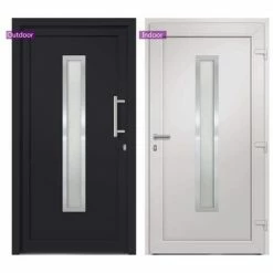 VidaXL Porte d'entrée Anthracite 108x200 cm -Matériaux de construction Soldes image 3 279245