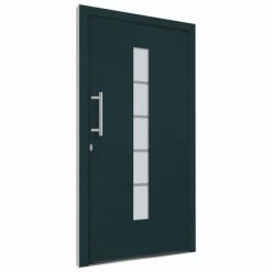 VidaXL Porte d'entrée Aluminium et PVC Anthracite 100x200 cm 10 VidaXL Porte d'entrée Aluminium et PVC Anthracite 100x200 cm -Matériaux de construction Soldes image 3 3056815