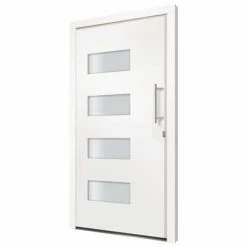 VidaXL Porte d'entrée Aluminium et PVC Blanc 100x200 cm 10 VidaXL Porte d'entrée Aluminium et PVC Blanc 100x200 cm -Matériaux de construction Soldes image 3 3056818
