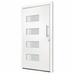VidaXL Porte d'entrée Aluminium et PVC Blanc 110x210 cm 10 VidaXL Porte d'entrée Aluminium et PVC Blanc 110x210 cm -Matériaux de construction Soldes image 3 3056820