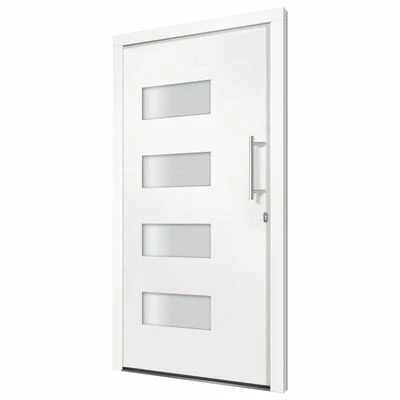 VidaXL Porte d'entrée Aluminium et PVC Blanc 110x210 cm 5 VidaXL Porte d'entrée Aluminium et PVC Blanc 110x210 cm – Image 3