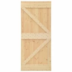 VidaXL Porte coulissante avec kit de quincaillerie 90x210cm Pin massif -Matériaux de construction Soldes image 3 3057500