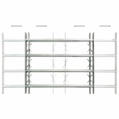 VidaXL Grilles réglables de sécurité de fenêtres 2 pcs 1000-1500 mm 5 VidaXL Grilles réglables de sécurité de fenêtres 2 pcs 1000-1500 mm – Image 3