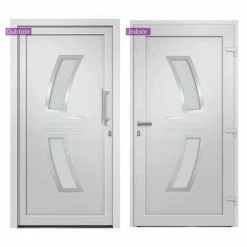 3057567 vidaXL Front Door White 98x208 cm (147144+203899) 10 3057567 vidaXL Front Door White 98x208 cm (147144+203899) -Matériaux de construction Soldes image 3 3057567