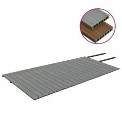 VidaXL Panneaux de terrasse et accessoires WPC Marron/gris 40 m² 2,2 m -Matériaux de construction Soldes image 3 3070469
