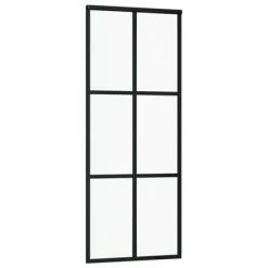 VidaXL Porte coulissante et quincaillerie Verre ESG/Aluminium 76x205cm -Matériaux de construction Soldes image 3 3081944