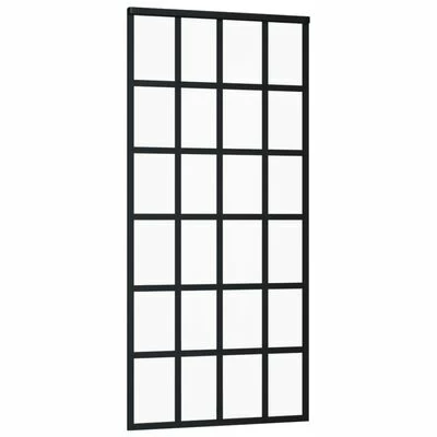VidaXL Porte coulissante et quincaillerie Verre et Aluminium 90x205 cm 5 VidaXL Porte coulissante et quincaillerie Verre et Aluminium 90x205 cm – Image 3