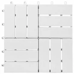 VidaXL Carreaux de terrasse 10 pcs Blanc 30x30 cm Bois d'acacia solide 10 VidaXL Carreaux de terrasse 10 pcs Blanc 30x30 cm Bois d'acacia solide -Matériaux de construction Soldes image 3 310118