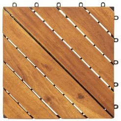 VidaXL Carreaux de terrasse 10 pcs 30x30 cm Bois d'acacia solide -Matériaux de construction Soldes image 3 310120
