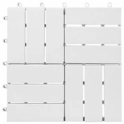 VidaXL Tuiles de terrasse 20 pcs Blanc 30x30 cm Bois massif d'acacia 10 VidaXL Tuiles de terrasse 20 pcs Blanc 30x30 cm Bois massif d'acacia -Matériaux de construction Soldes image 3 3114664