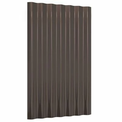 VidaXL Panneaux de toit 12 pcs Acier enduit de poudre Marron 60x36 cm 5 VidaXL Panneaux de toit 12 pcs Acier enduit de poudre Marron 60x36 cm – Image 3