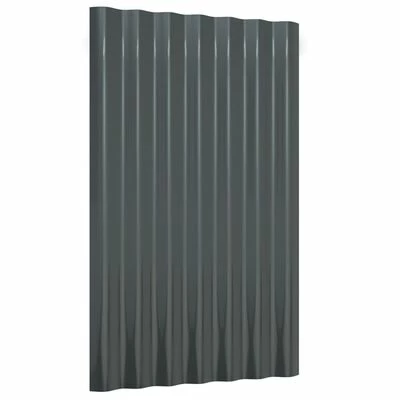 VidaXL Panneaux de toit 12 pcs Acier enduit poudre Anthracite 60x36 cm 5 VidaXL Panneaux de toit 12 pcs Acier enduit poudre Anthracite 60x36 cm – Image 3