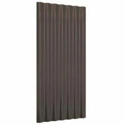 VidaXL Panneaux de toit 12 pcs Acier enduit de poudre Marron 80x36 cm 10 VidaXL Panneaux de toit 12 pcs Acier enduit de poudre Marron 80x36 cm -Matériaux de construction Soldes image 3 319135