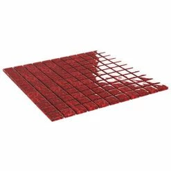 VidaXL Carreaux mosaïque 11 pcs Rouge 30x30 cm Verre -Matériaux de construction Soldes image 3 327305