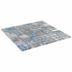 VidaXL Carreaux mosaïque 22 pcs Gris et bleu 30x30 cm Verre -Matériaux de construction Soldes image 3 327310