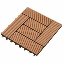 VidaXL Carreaux de terrasse 30x30 cm 11 pcs Marron WPC 1 m2 -Matériaux de construction Soldes image 3 41550