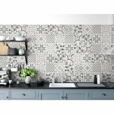 Grosfillex Carreau de revêtement mural 9 pcs 15,4x120 cm Gris Andalou 5 Grosfillex Carreau de revêtement mural 9 pcs 15,4x120 cm Gris Andalou – Image 3